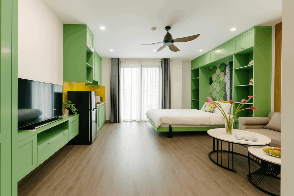 D'Capitale Không gian căn hộ studio homestay dcapitale trần duy hưng cho thuê giá rẻ