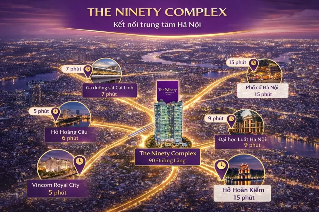 vị trí the ninety complex 90 đường láng đống đa hà nội